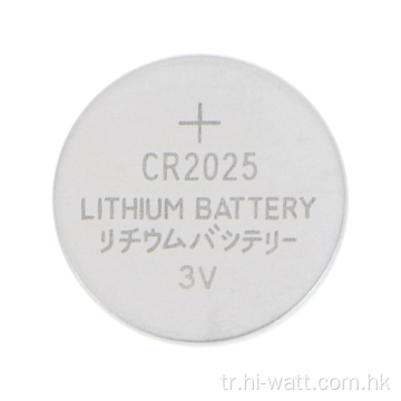 HW Uzun Ömürlü Düğme Hücre CR2025 Lityum Pil